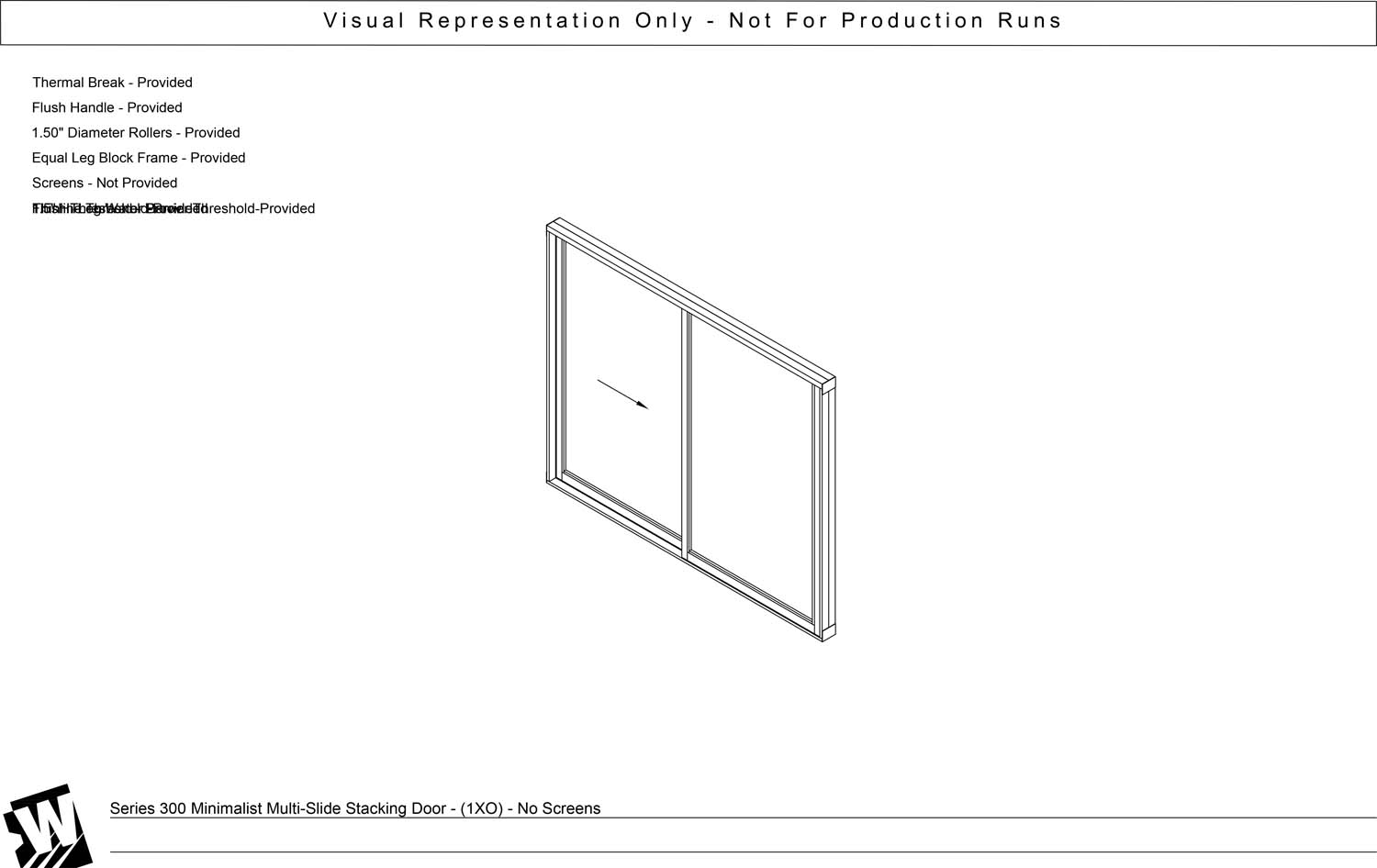 XO - 1 Vent Panel Stacking with 1 Fixed Panel - Inline