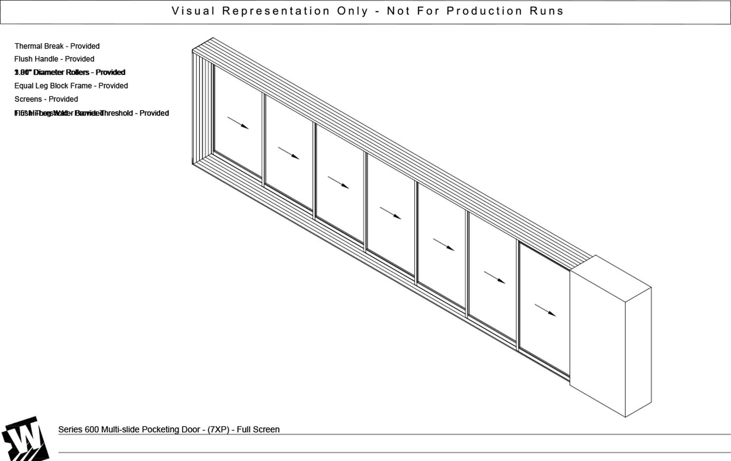 XXXXXXXP - 7 Vent Panels with Pocket - Flush & Water Barrier Threshold