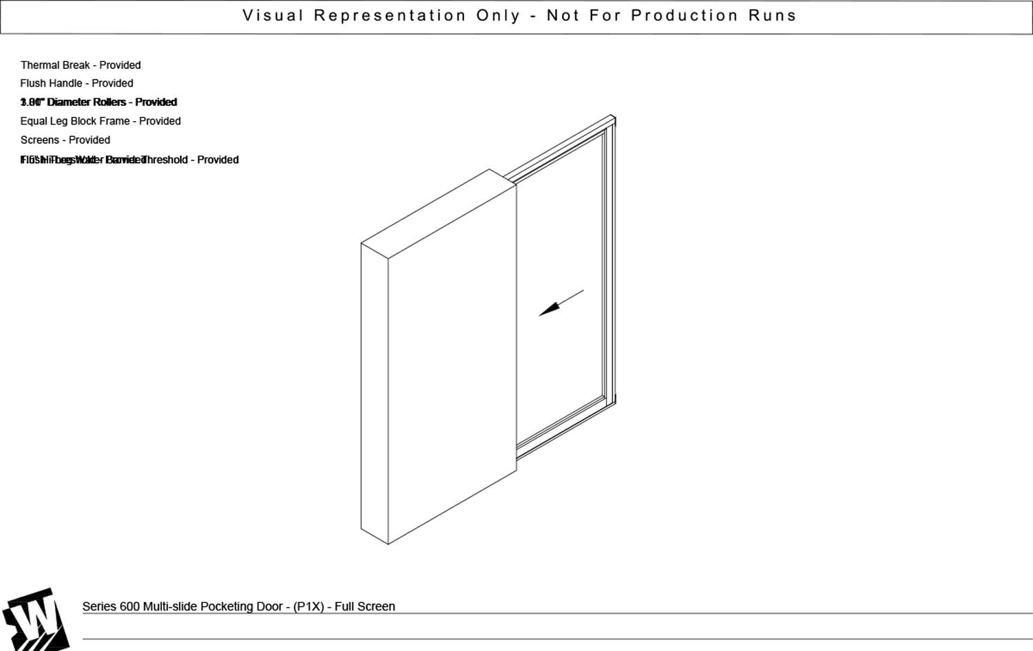 PX - Pocket with 1 Vent Panel - Flush & Water Barrier Threshold