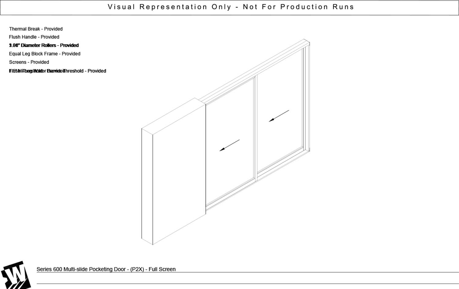 PXX - Pocket with 2 Vent Panels - Flush & Water Barrier Threshold