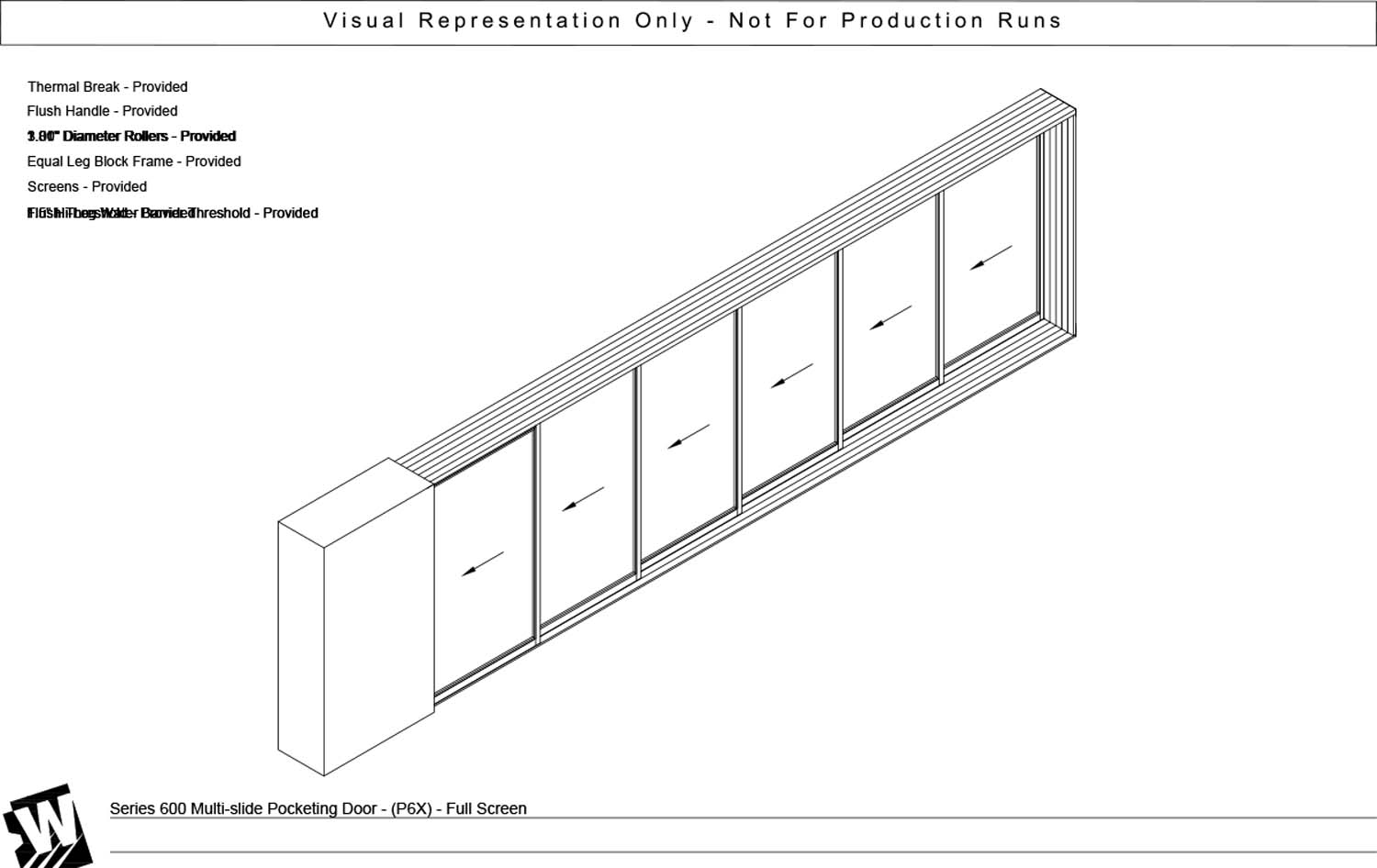 PXXXXXX - Pocket with 6 Vent Panels - Flush & Water Barrier Threshold