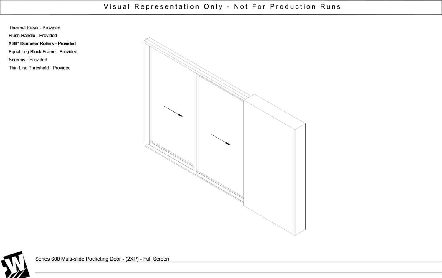 XXP - 2 Vent Panels with Pocket - Thinline Threshold