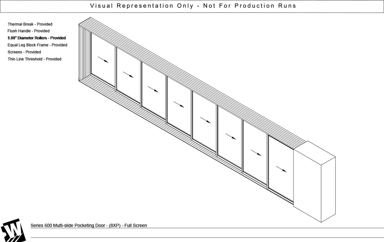 XXXXXXXXP - 8 Vent Panels with Pocket - Thinline Threshold