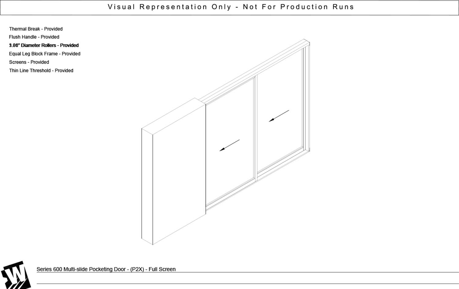 PXX - Pocket with 2 Vent Panels - Thinline Threshold