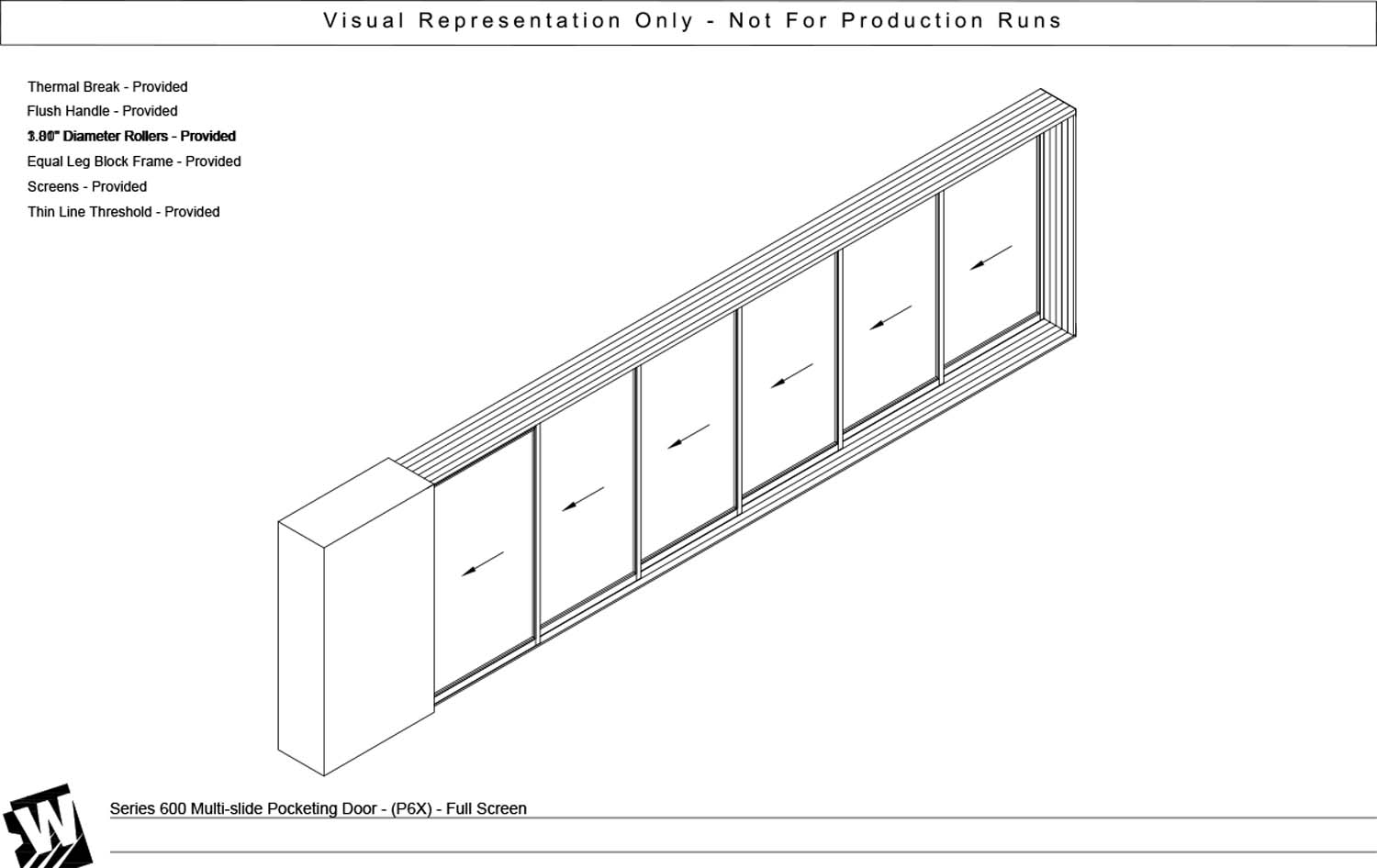 PXXXXXX - Pocket with 6 Vent Panels - Thinline Threshold