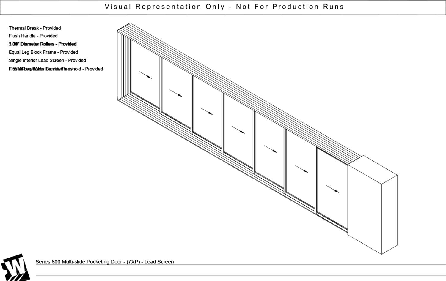 XXXXXXXP - 7 Vent Panels with Pocket - Flush & Water Barrier Threshold