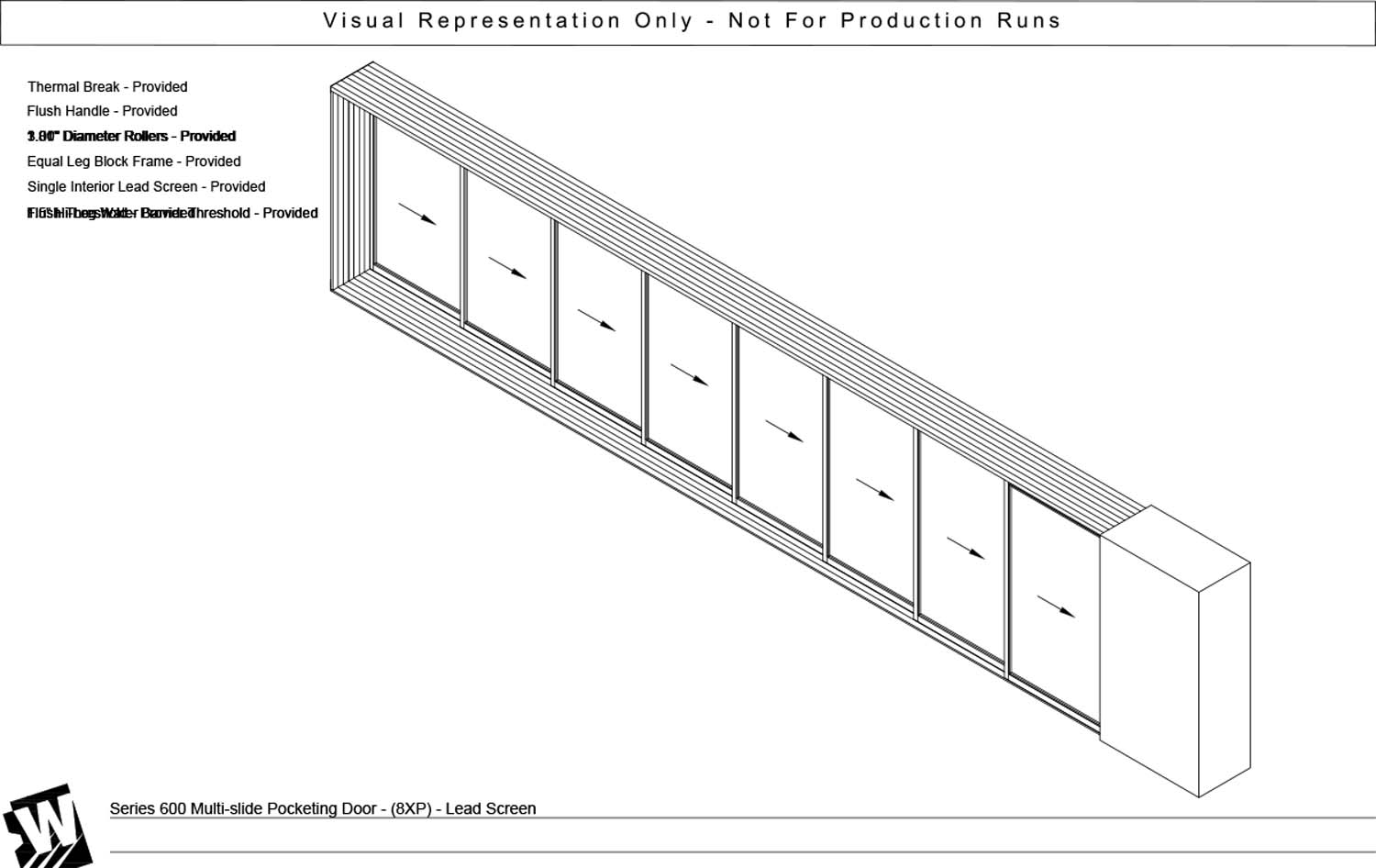 XXXXXXXXP - 8 Vent Panels with Pocket - Flush & Water Barrier Threshold