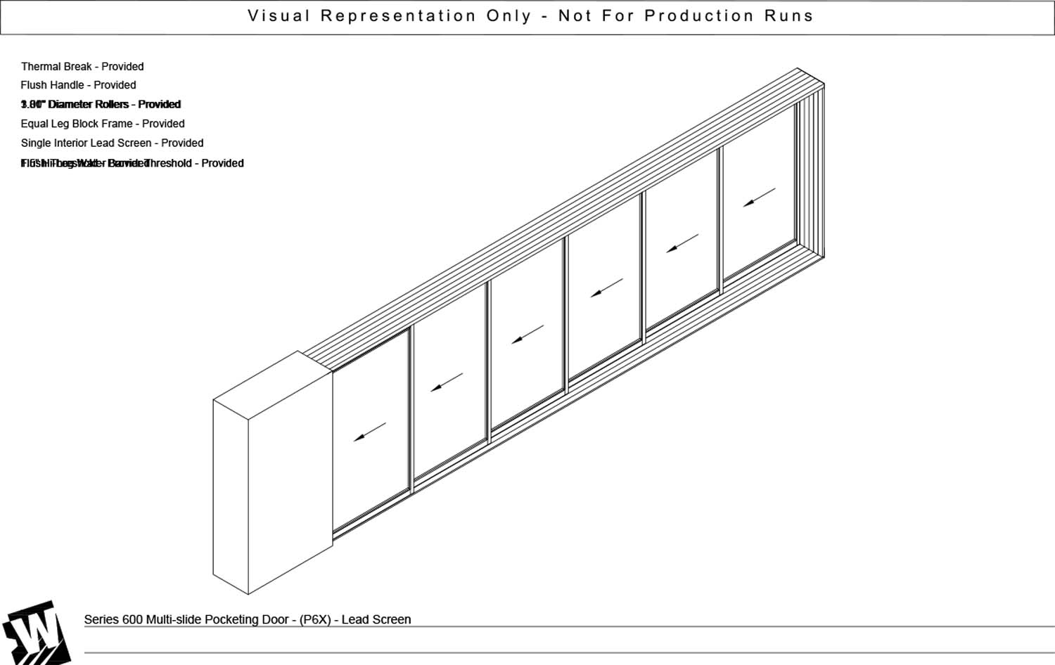 PXXXXXX - Pocket with 6 Vent Panels - Flush & Water Barrier Threshold