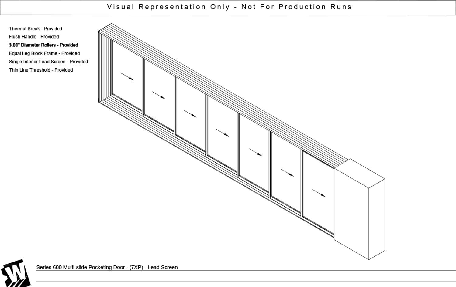 XXXXXXXP - 7 Vent Panels with Pocket - Thinline Threshold