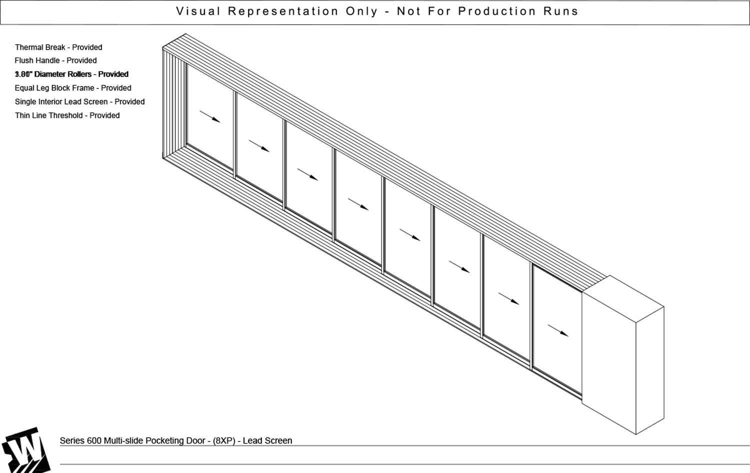 XXXXXXXXP - 8 Vent Panels with Pocket - Thinline Threshold