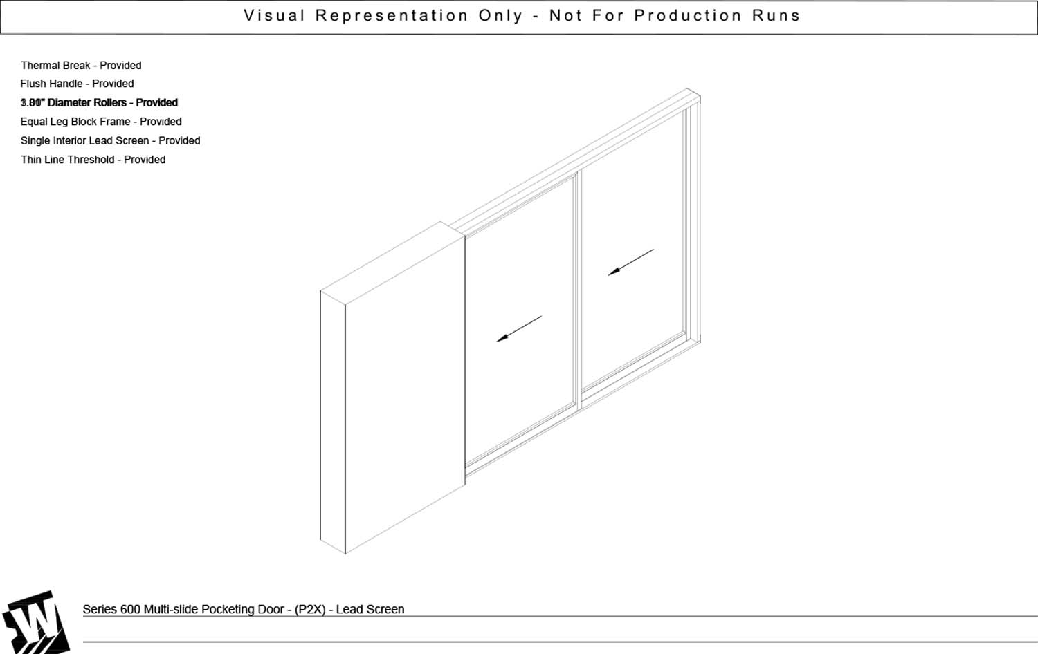 PXX - Pocket with 2 Vent Panels - Thinline Threshold