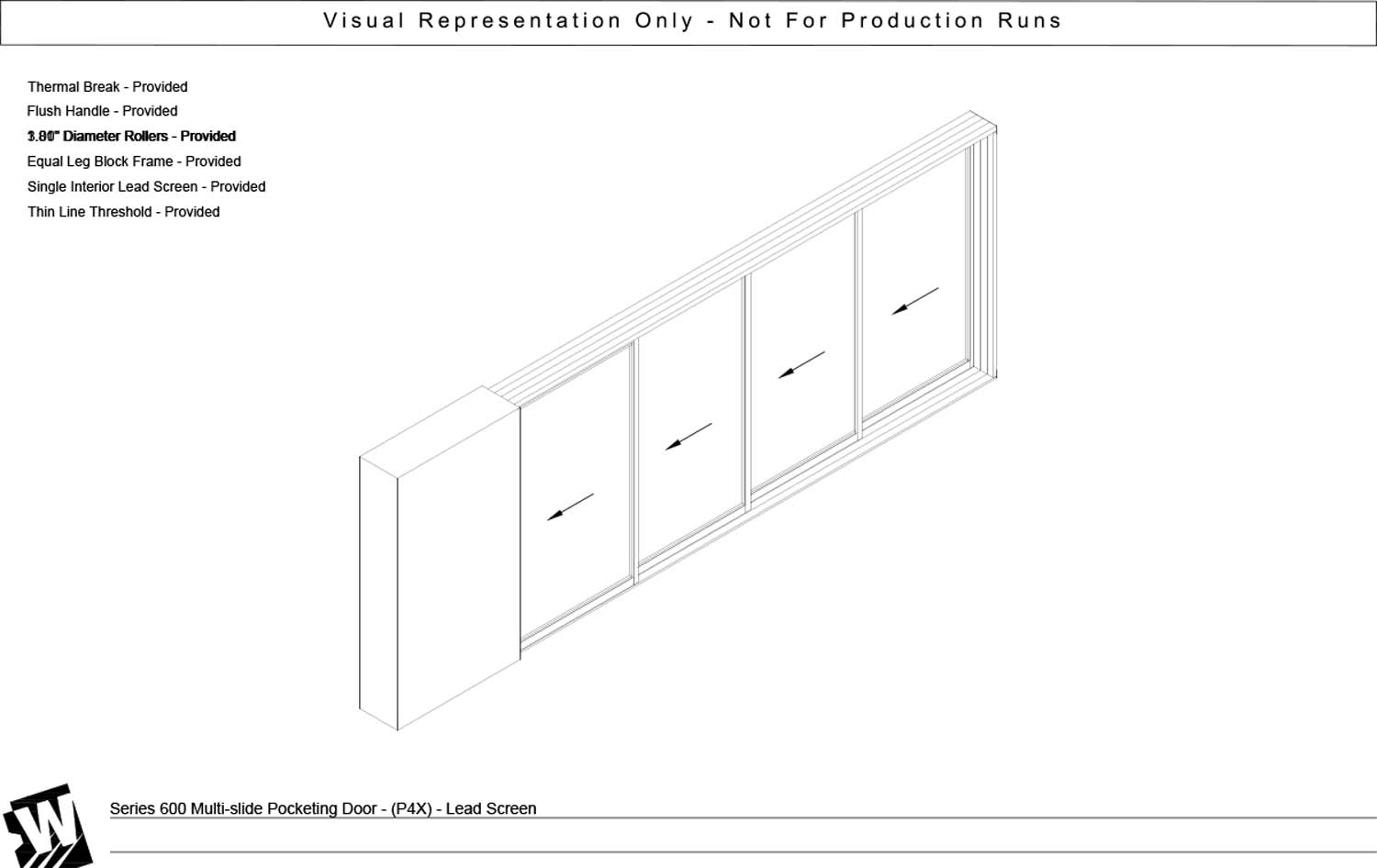 PXXXX - Pocket with 4 Vent Panels - Thinline Threshold