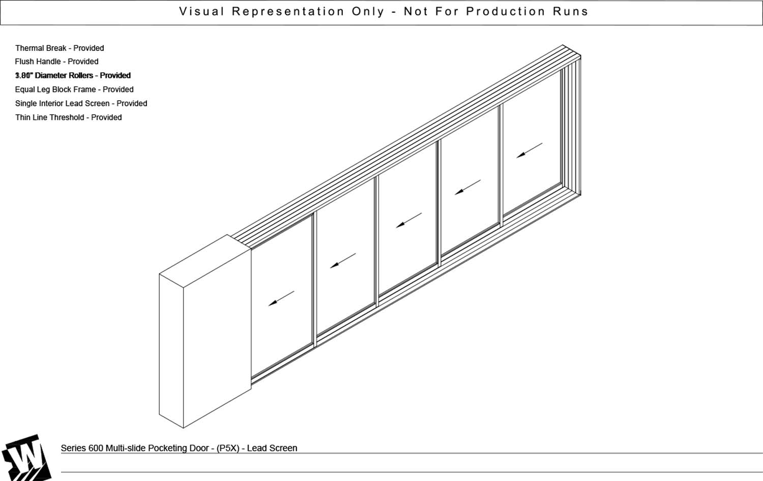 PXXXXX - Pocket with 5 Vent Panels - Thinline Threshold