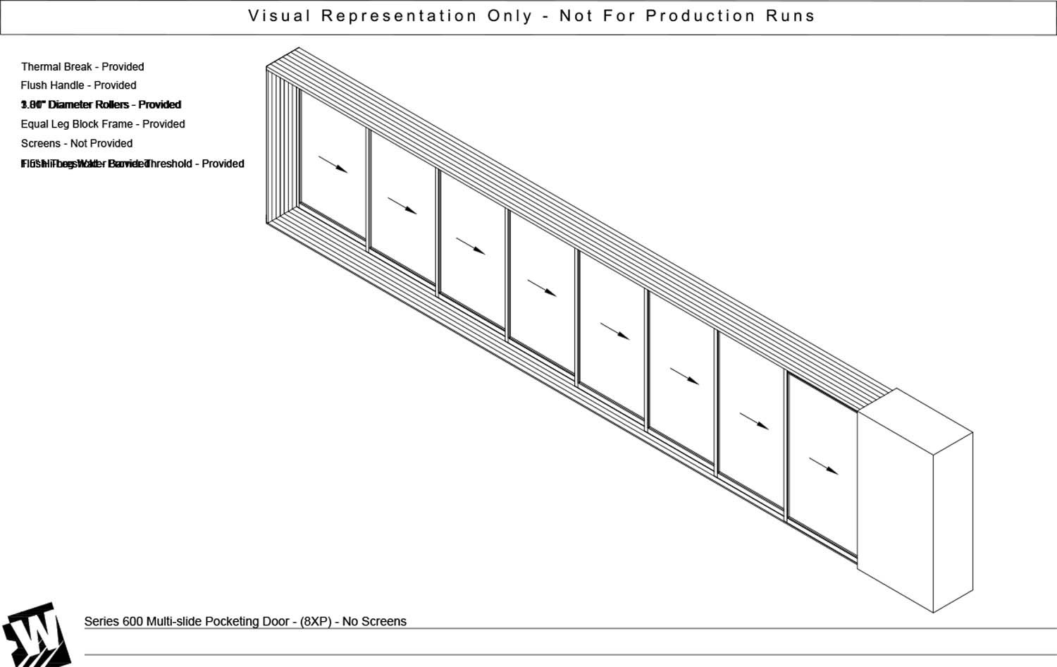 XXXXXXXXP - 8 Vent Panels with Pocket - Flush & Water Barrier Threshold