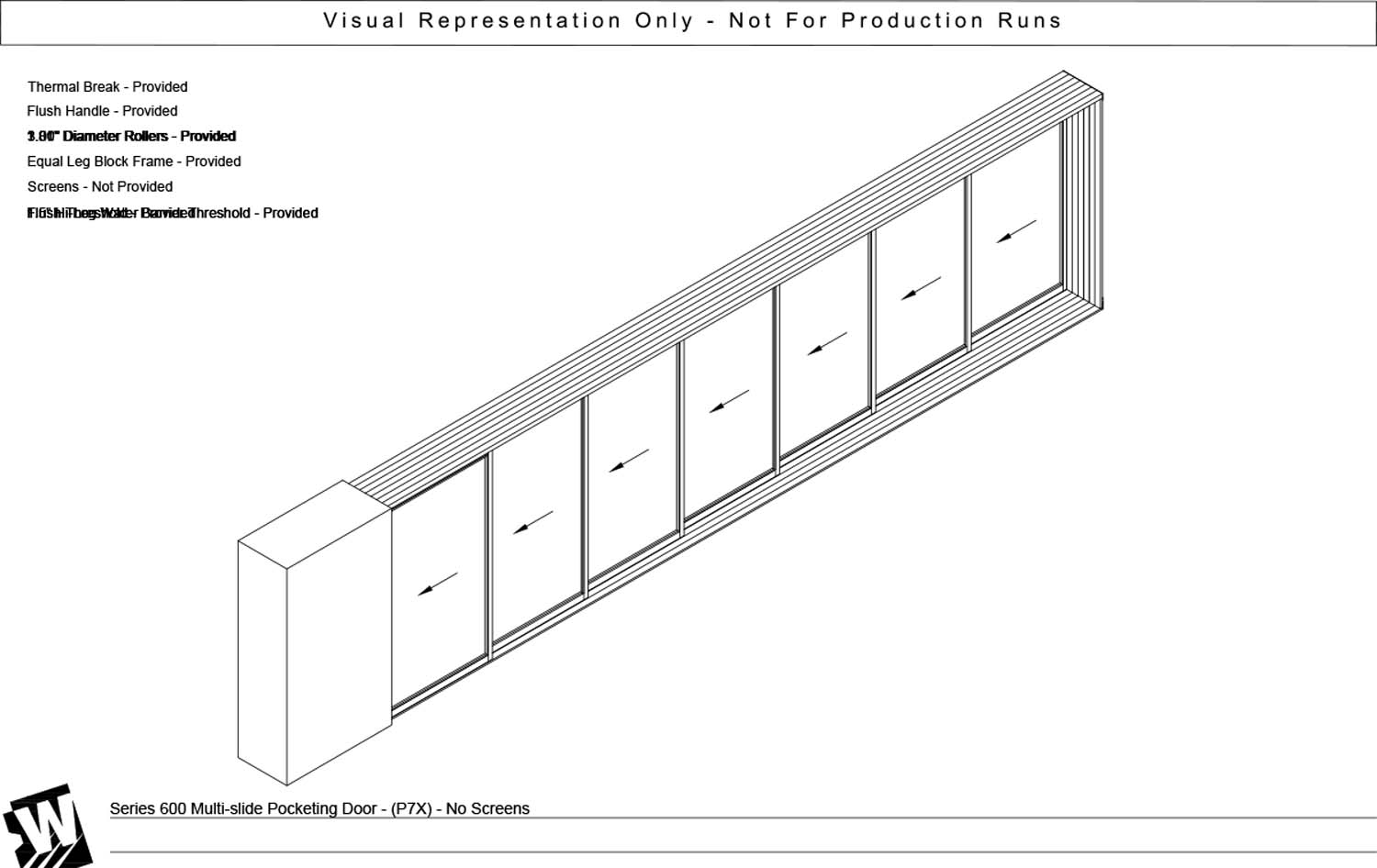 PXXXXXXX - Pocket with 7 Vent Panels - Flush & Water Barrier Threshold