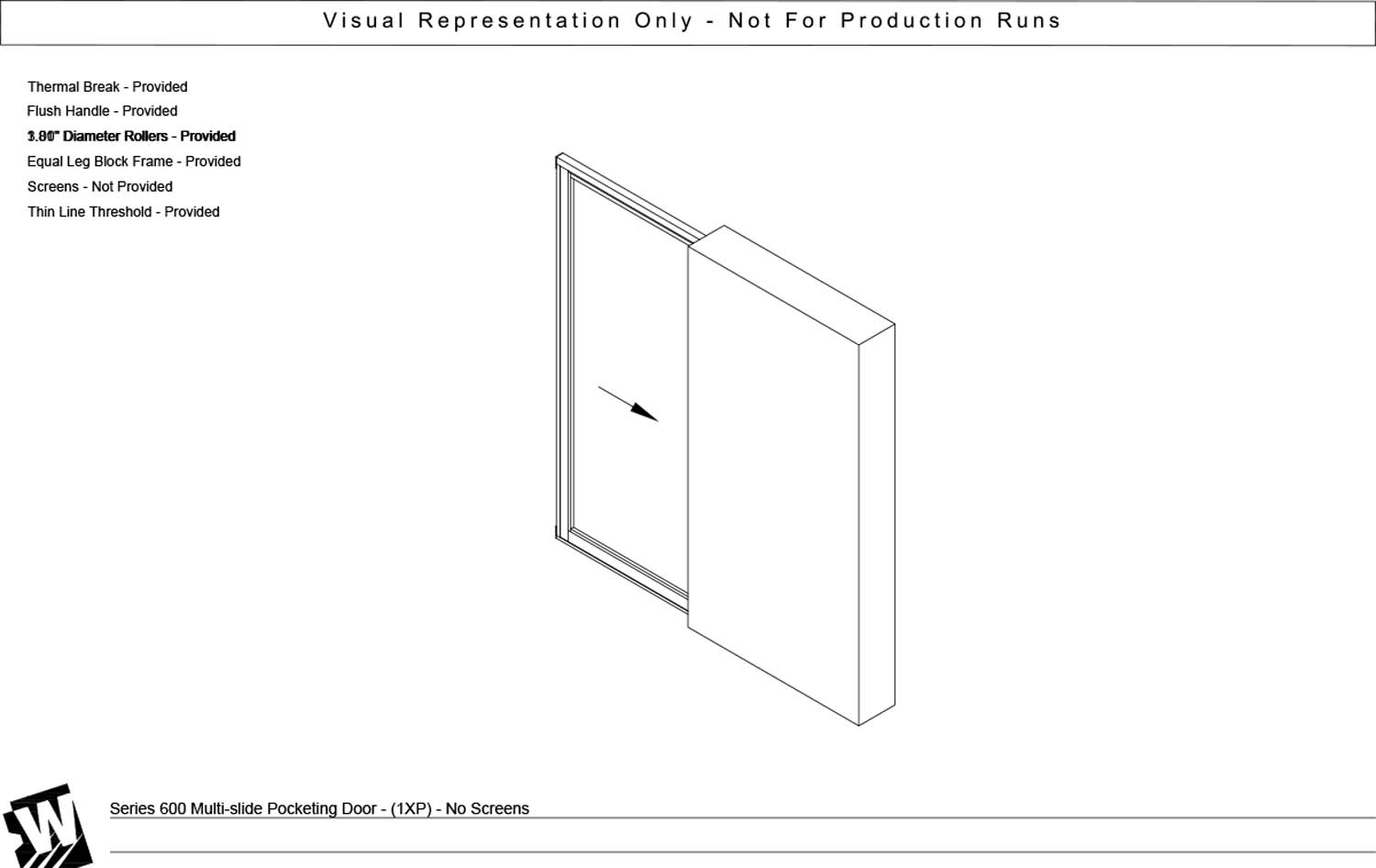 XP - 1 Vent Panel with Pocket - Thinline Threshold