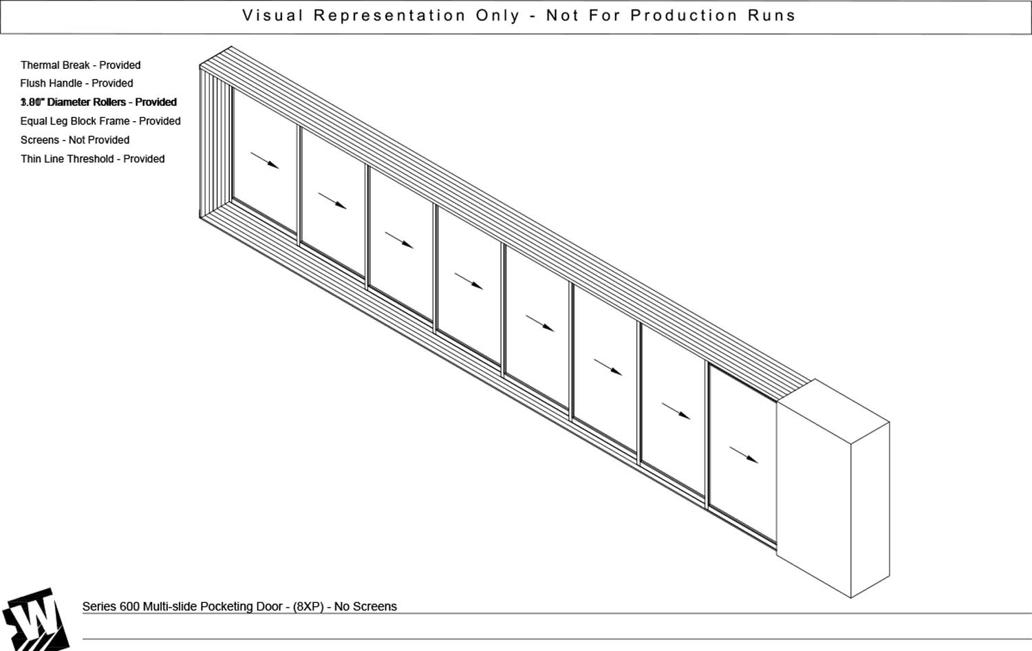 XXXXXXXXP - 8 Vent Panels with Pocket - Thinline Threshold