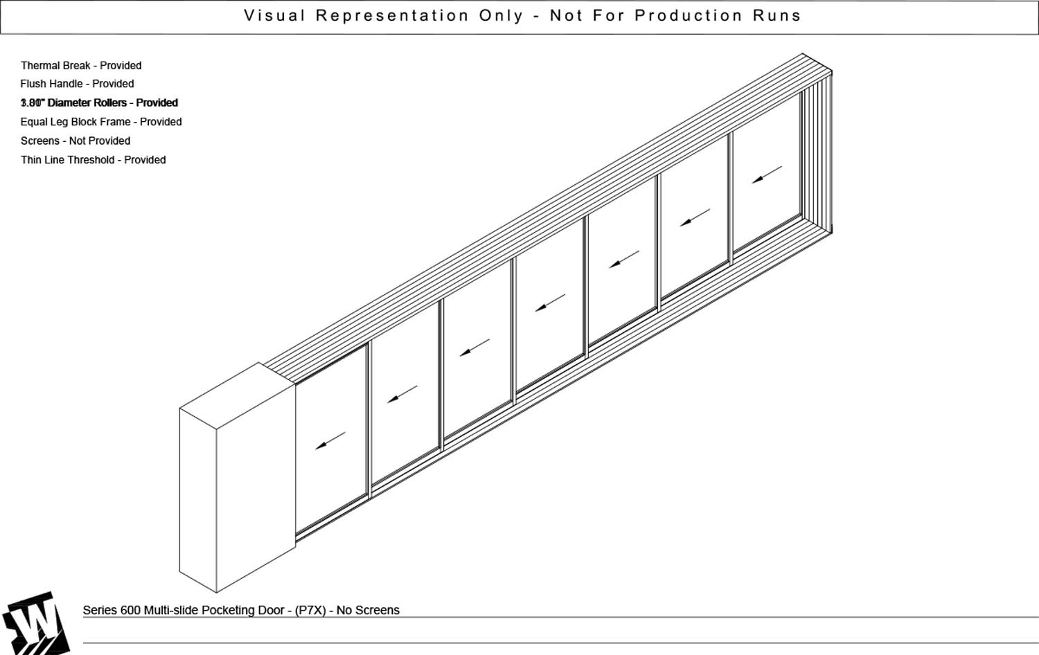 PXXXXXXX - Pocket with 7 Vent Panels - Thinline Threshold