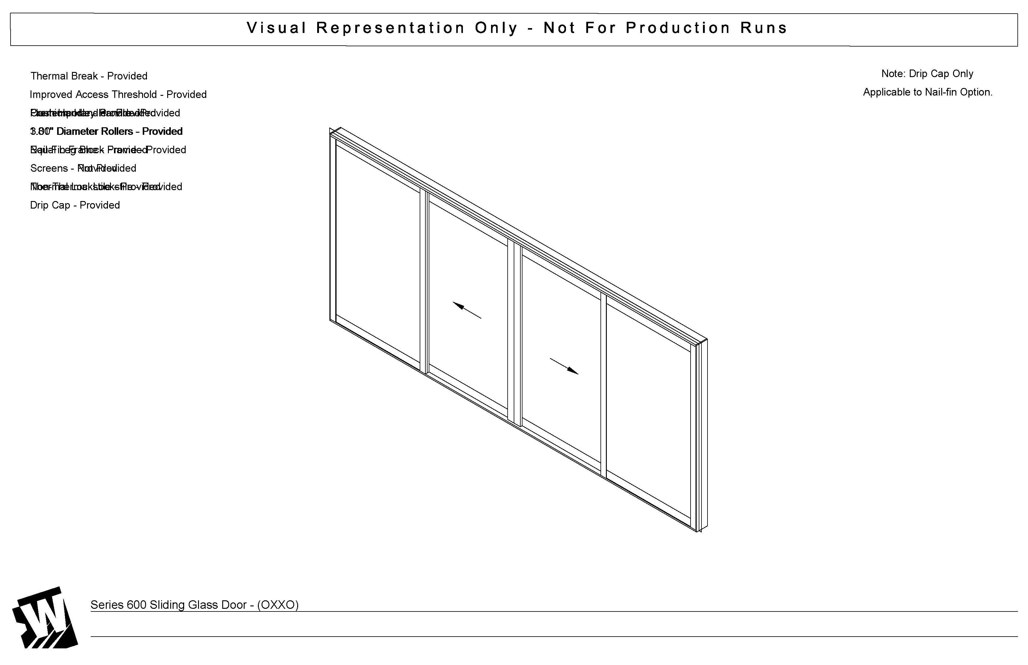 OXXO - 2 Fixed Panels 2 BiParting Panels - Improved Access Threshold