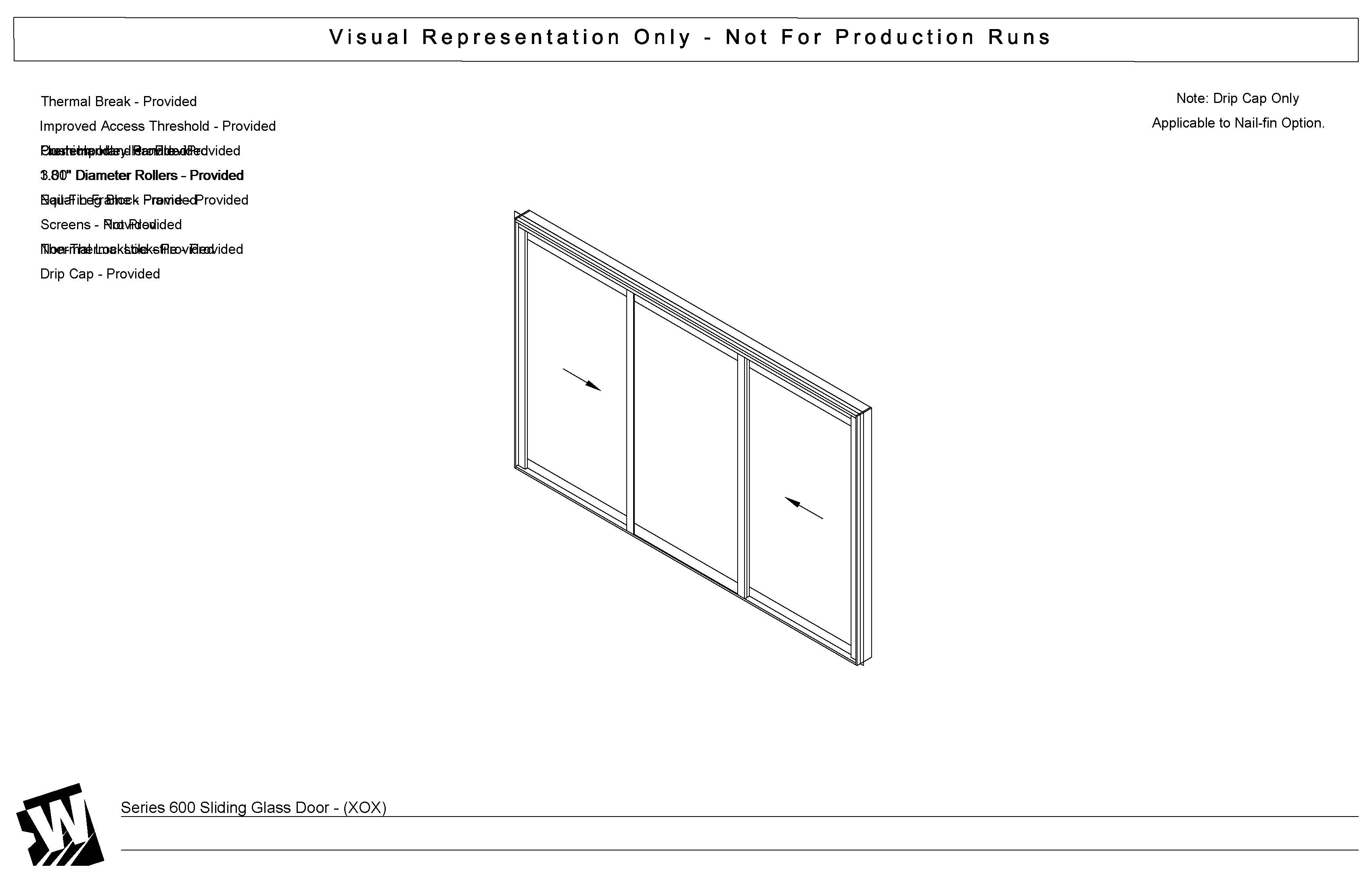 XOX - 2 Vent Panels 1 Fixed Panel - Improved Access Threshold