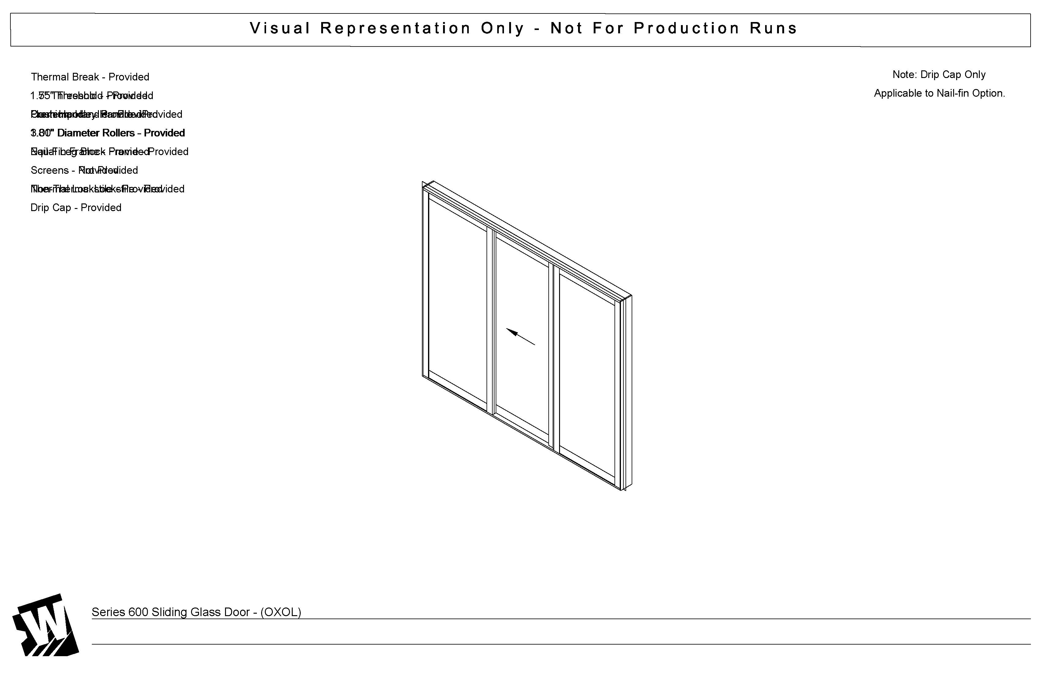 OXOL - 2 Fixed Panel 1 Vent Panel Sliding Left
