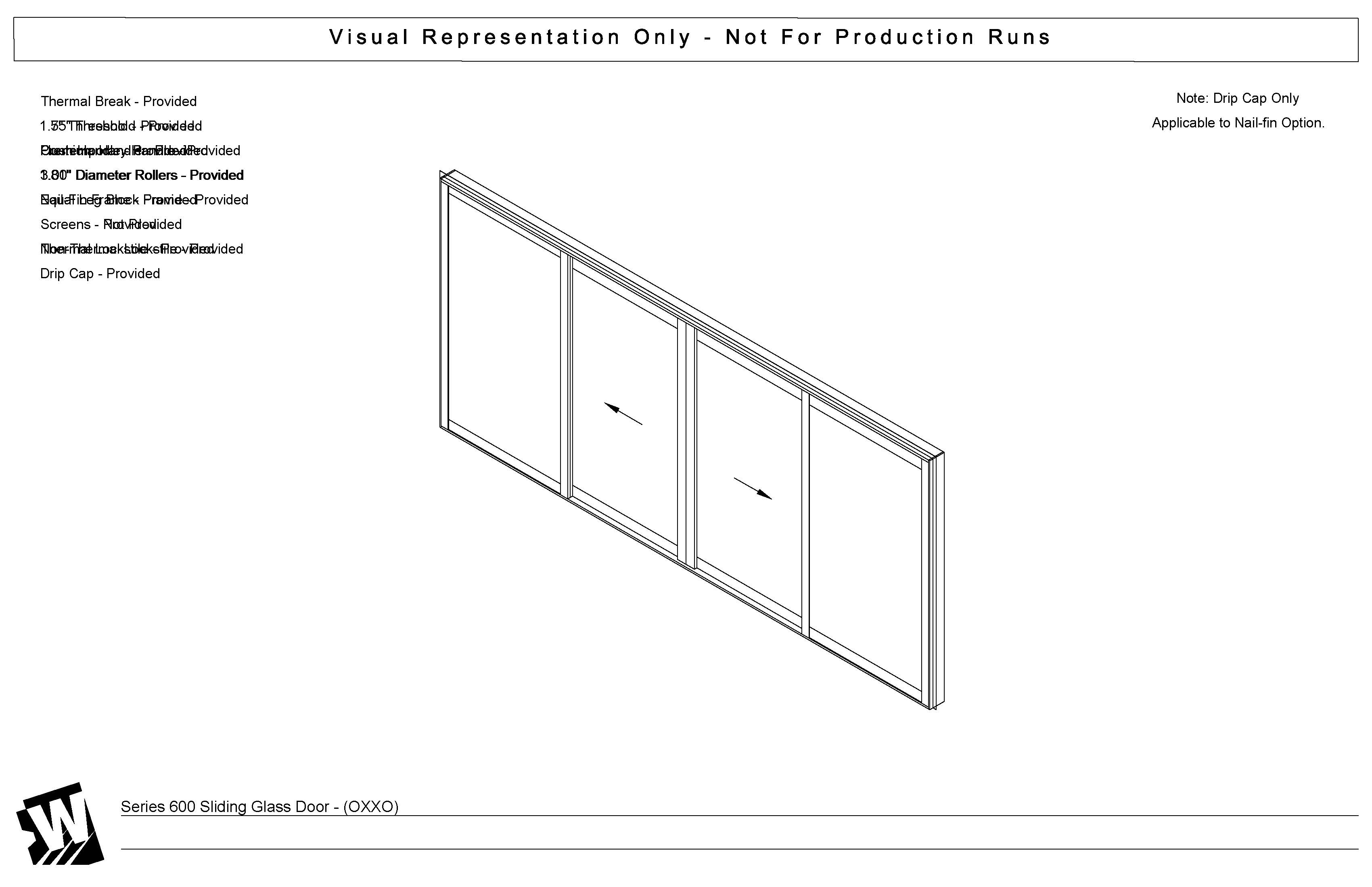 OXXO - 2 Fixed Panels 2 BiParting Panels