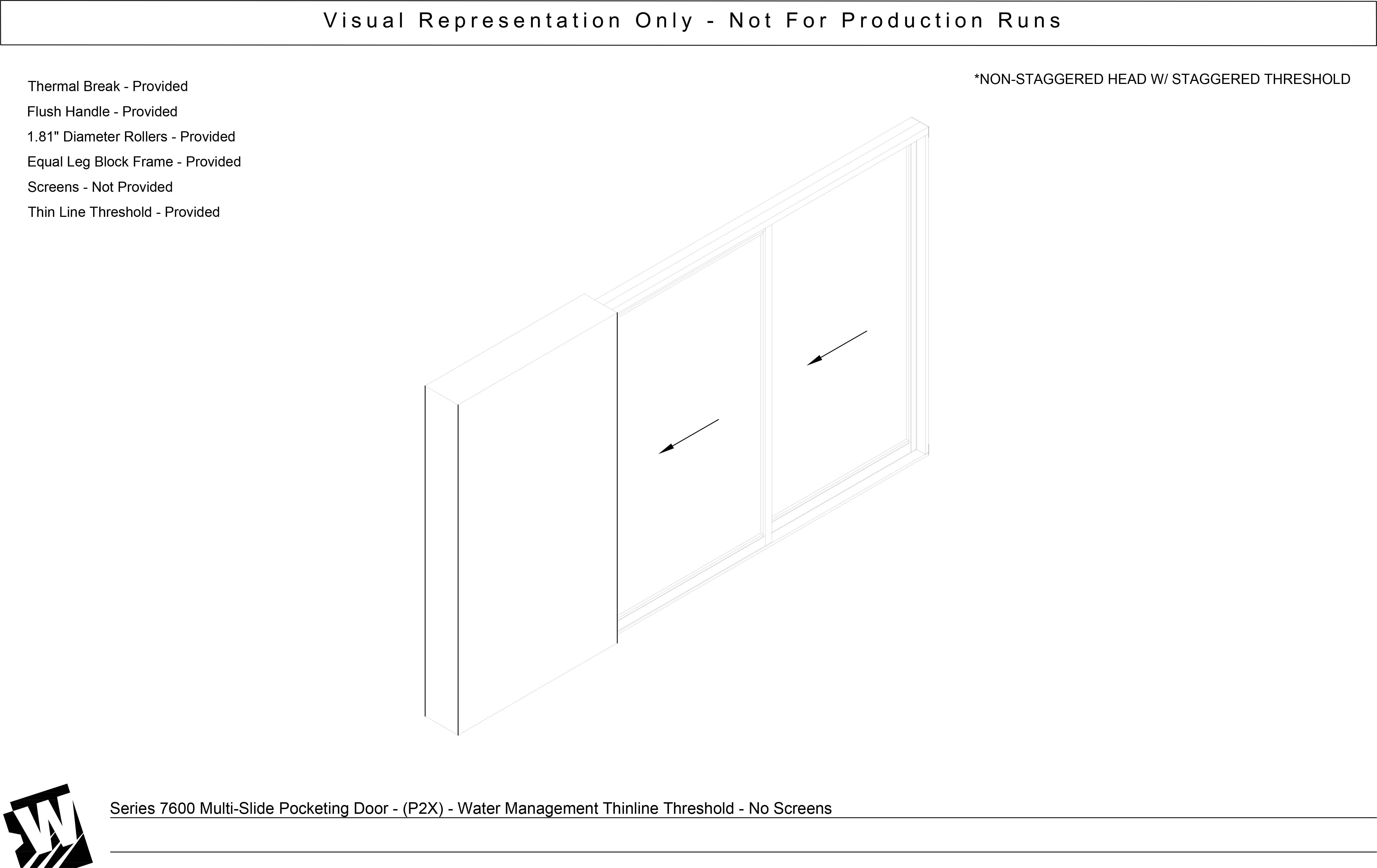 preview of PXX - Pocket with 2 Vent Panels  - Water Management Sill - Pocket Doors