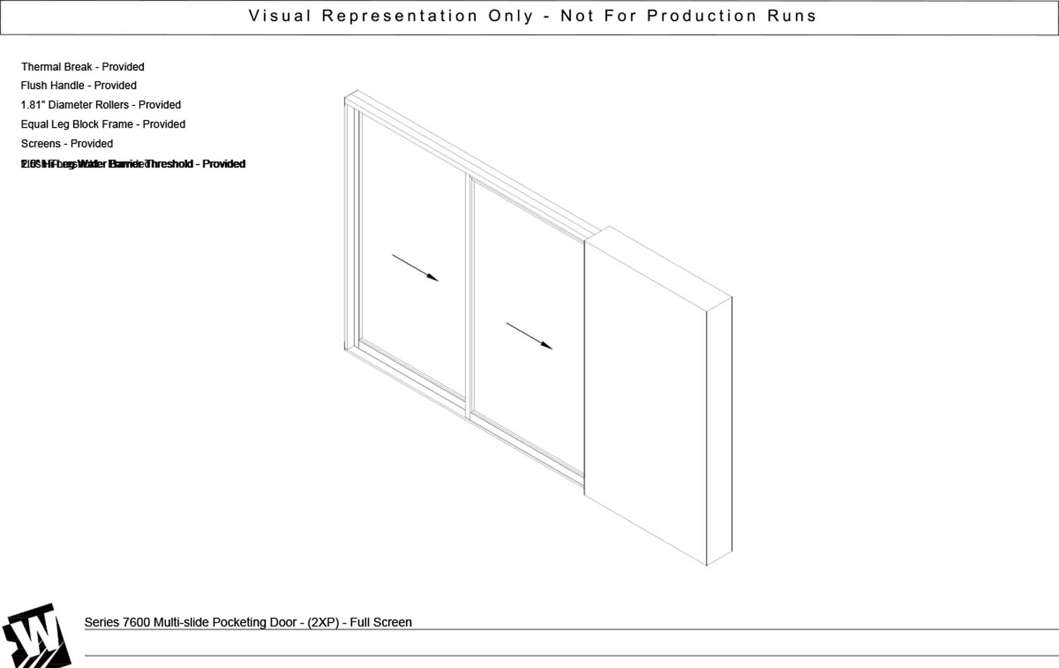 XXP - 2 Vent Panels with Pocket - Flush & Water Barrier Threshold