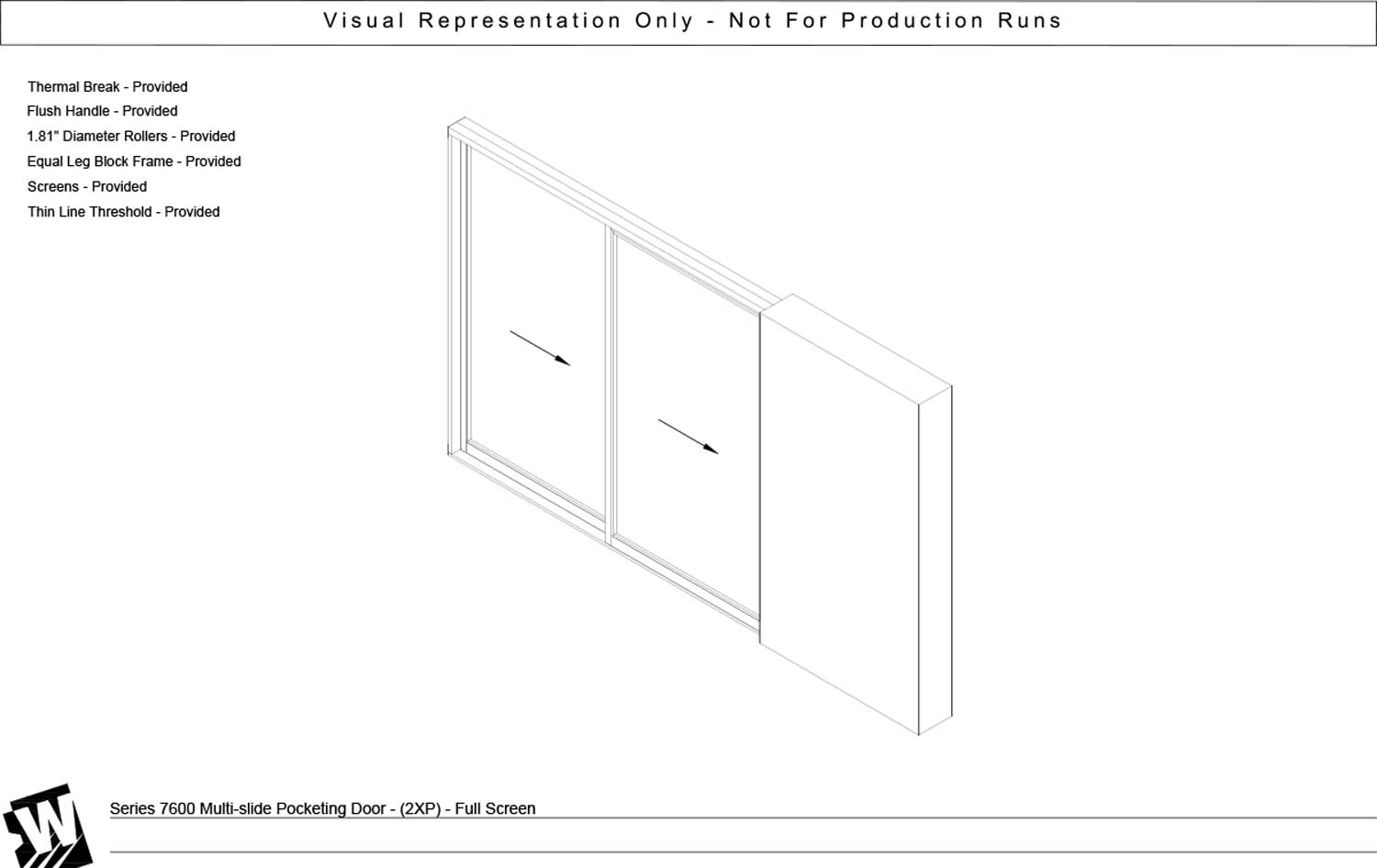 XXP - 2 Vent Panels with Pocket - Thinline Threshold