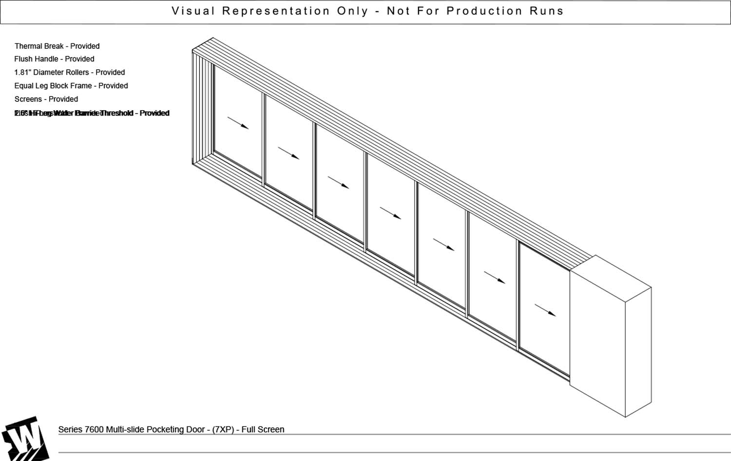 XXXXXXXP - 7 Vent Panels with Pocket - Flush & Water Barrier Threshold