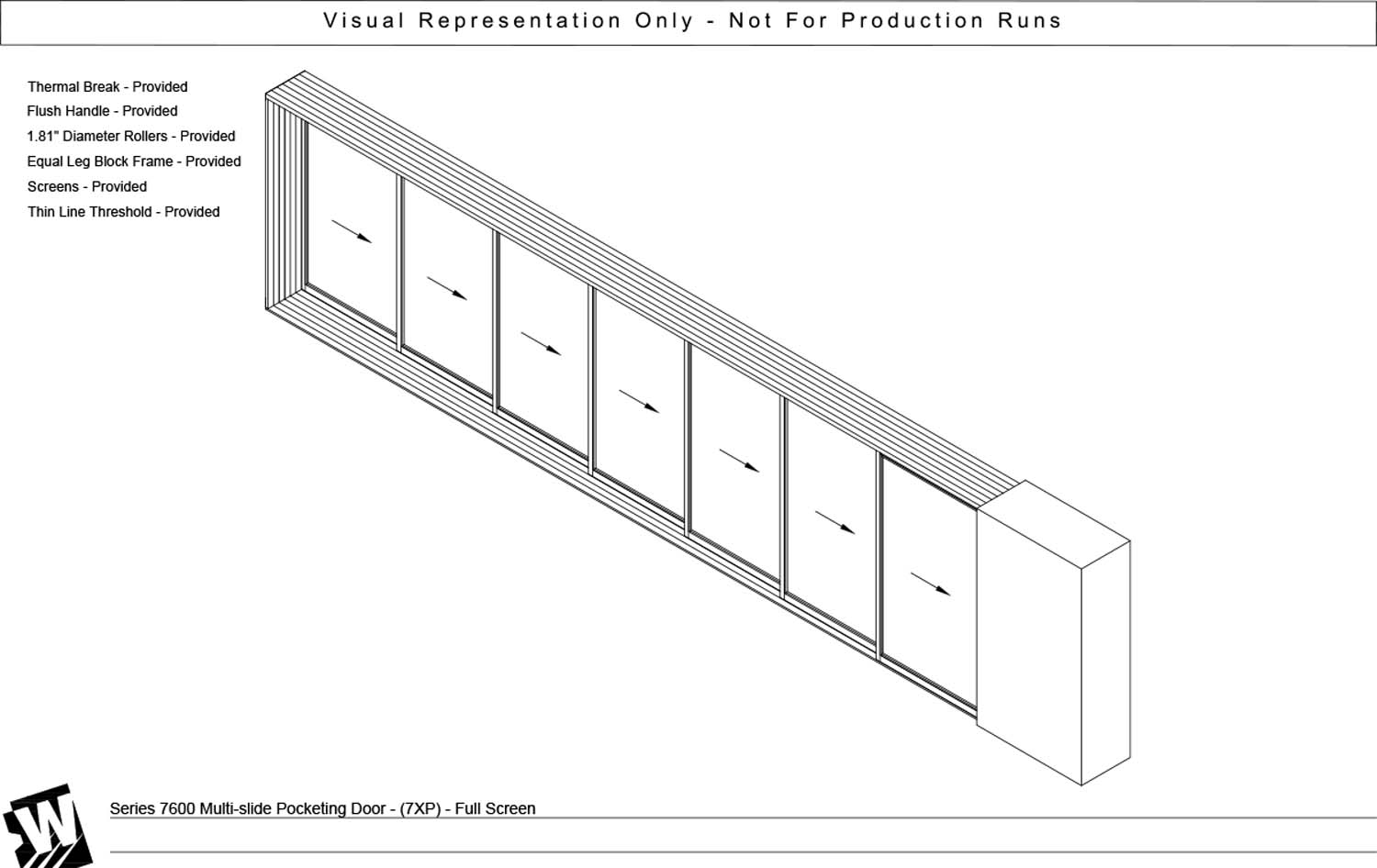 XXXXXXXP - 7 Vent Panels with Pocket - Thinline Threshold