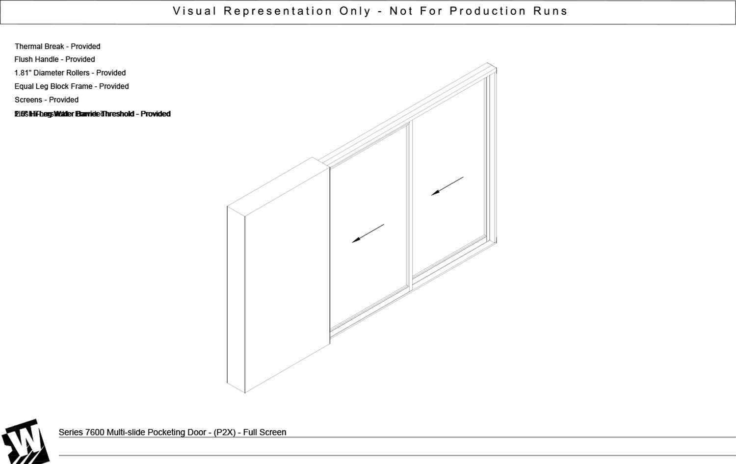 PXX - Pocket with 2 Vent Panels - Flush & Water Barrier Threshold