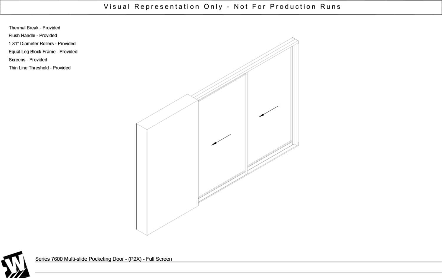 PXX - Pocket with 2 Vent Panels - Thinline Threshold