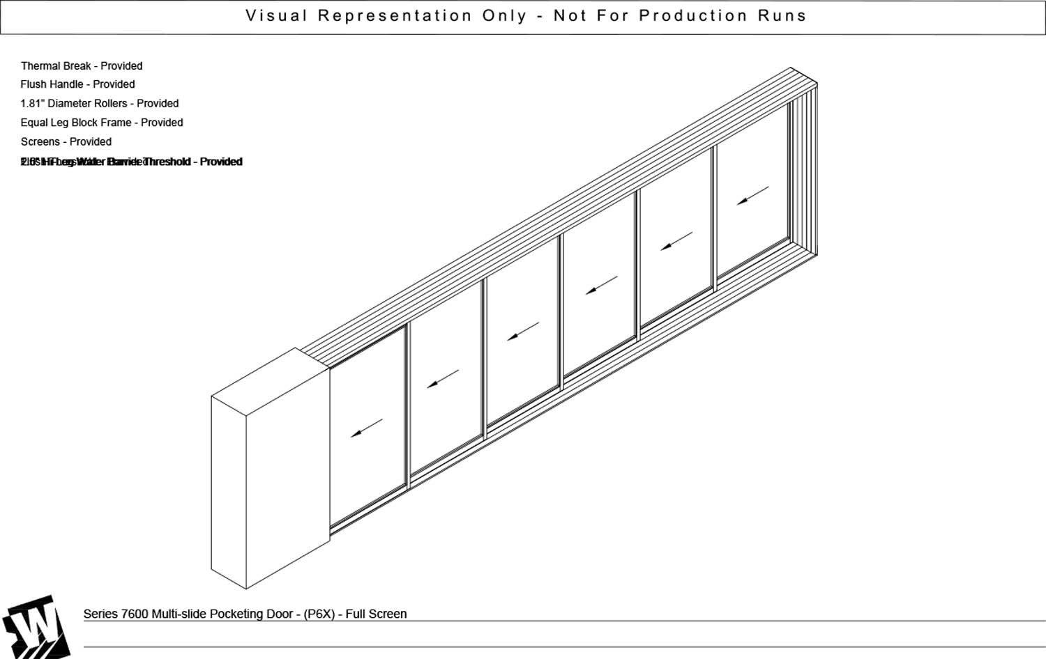 PXXXXXX - Pocket with 6 Vent Panels - Flush & Water Barrier Threshold