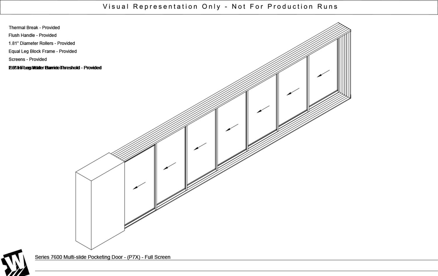 PXXXXXXX - Pocket with 7 Vent Panels - Flush & Water Barrier Threshold