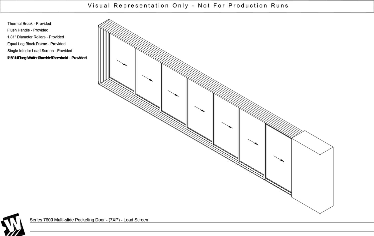 XXXXXXXP - 7 Vent Panels with Pocket - Flush & Water Barrier Threshold