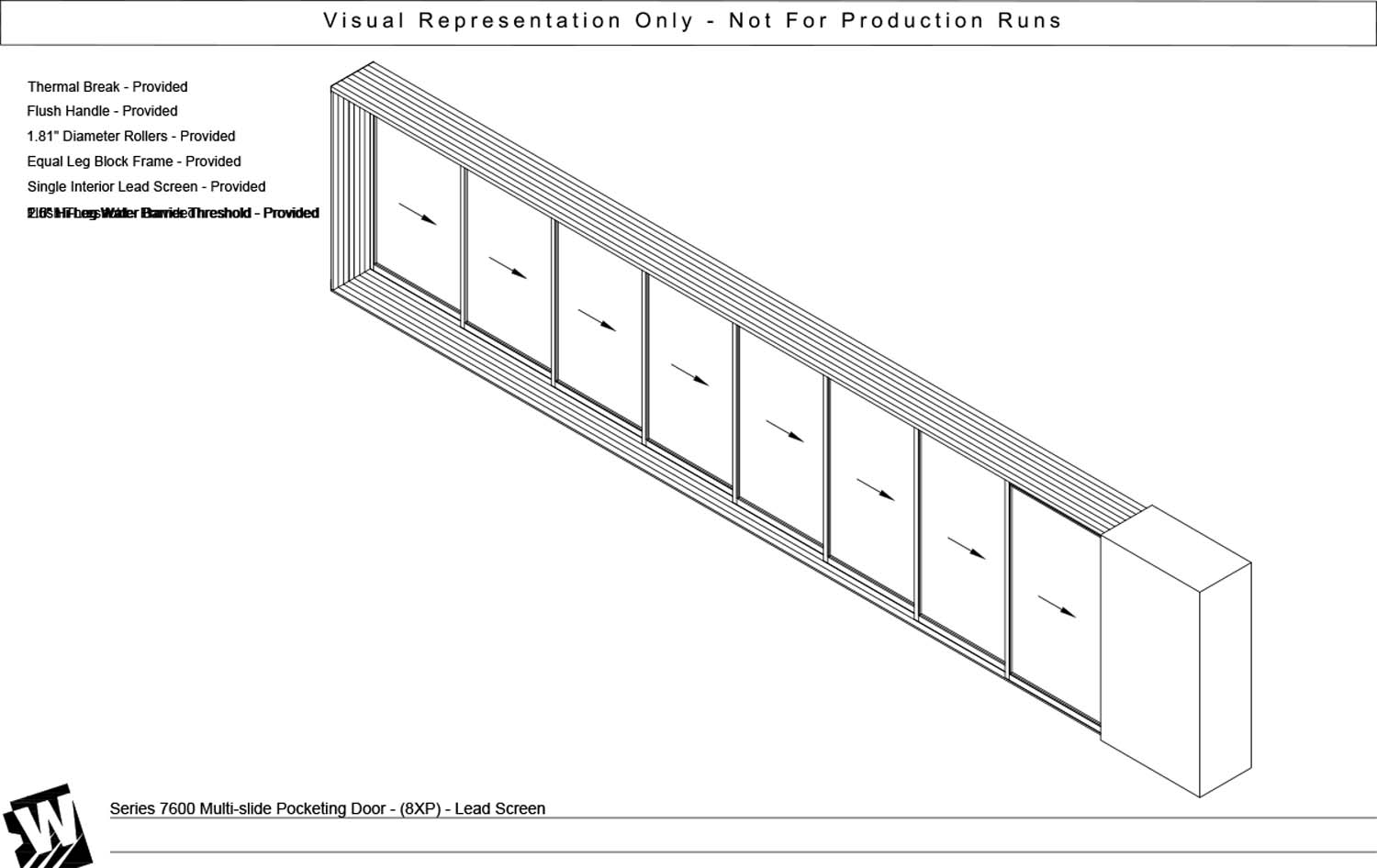 XXXXXXXXP - 8 Vent Panels with Pocket - Flush & Water Barrier Threshold