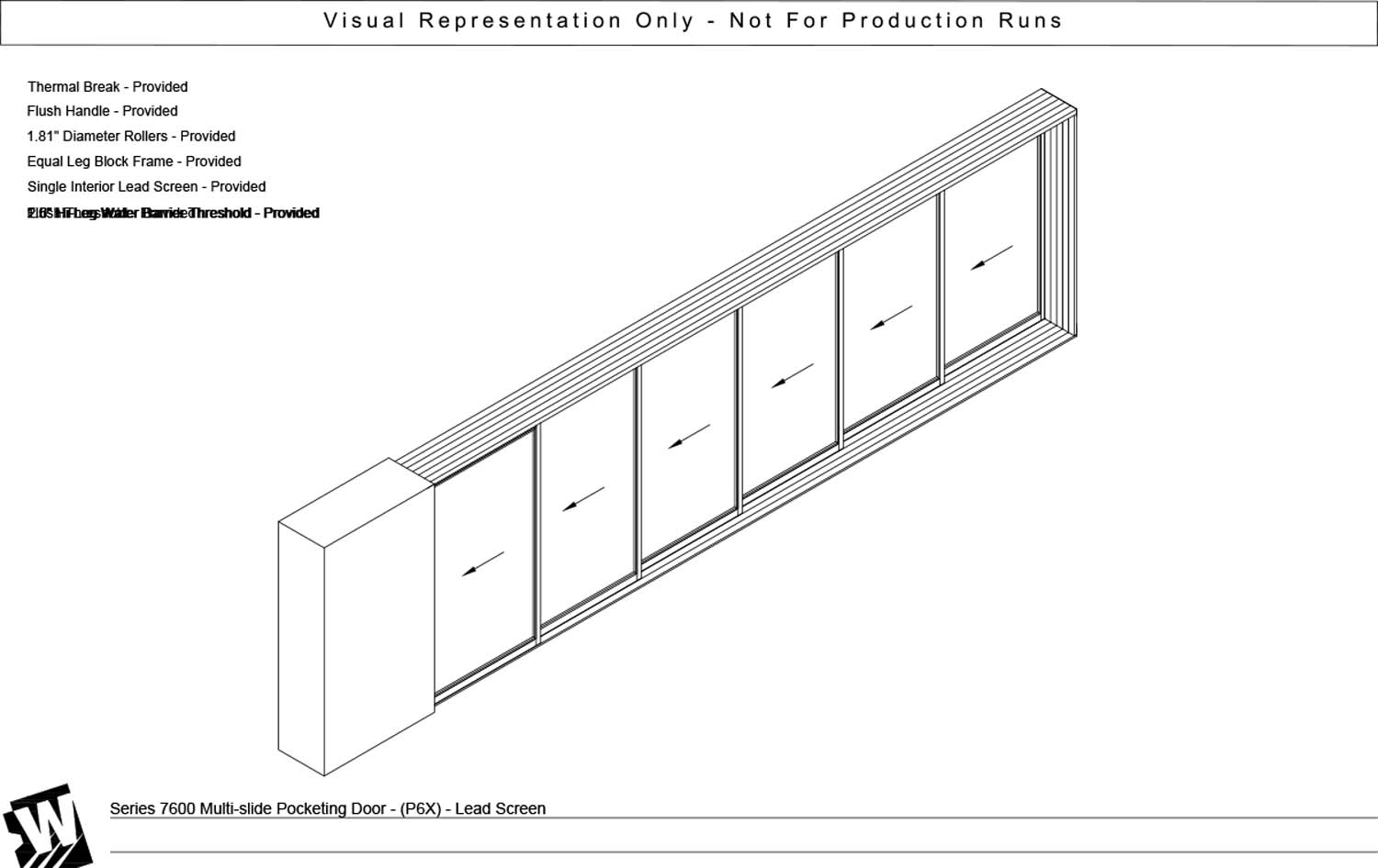 PXXXXXX - Pocket with 6 Vent Panels - Flush & Water Barrier Threshold