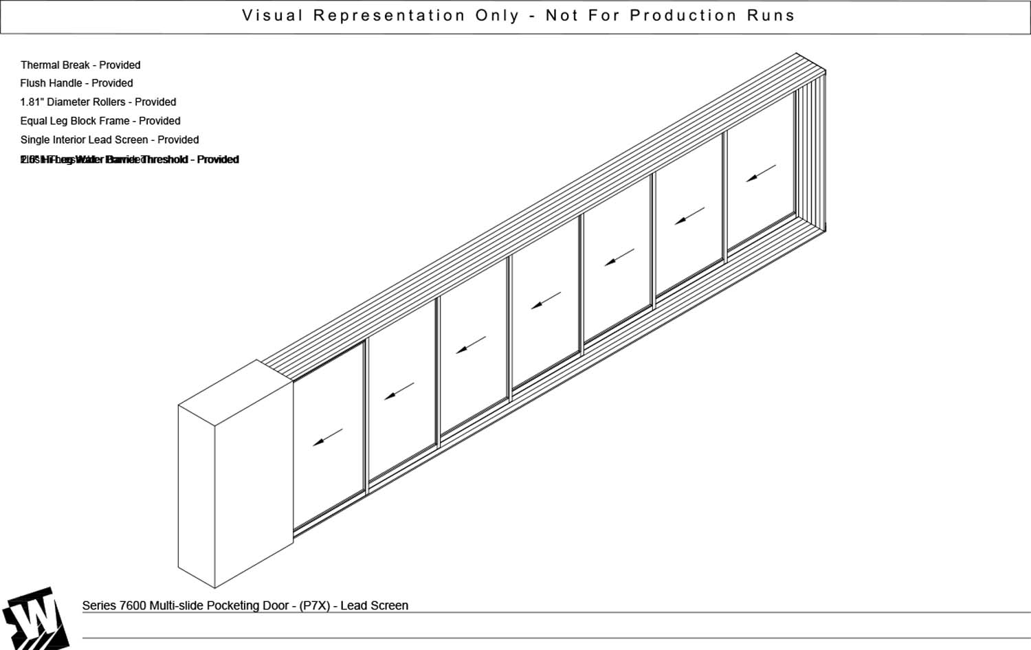 PXXXXXXX - Pocket with 7 Vent Panels - Flush & Water Barrier Threshold