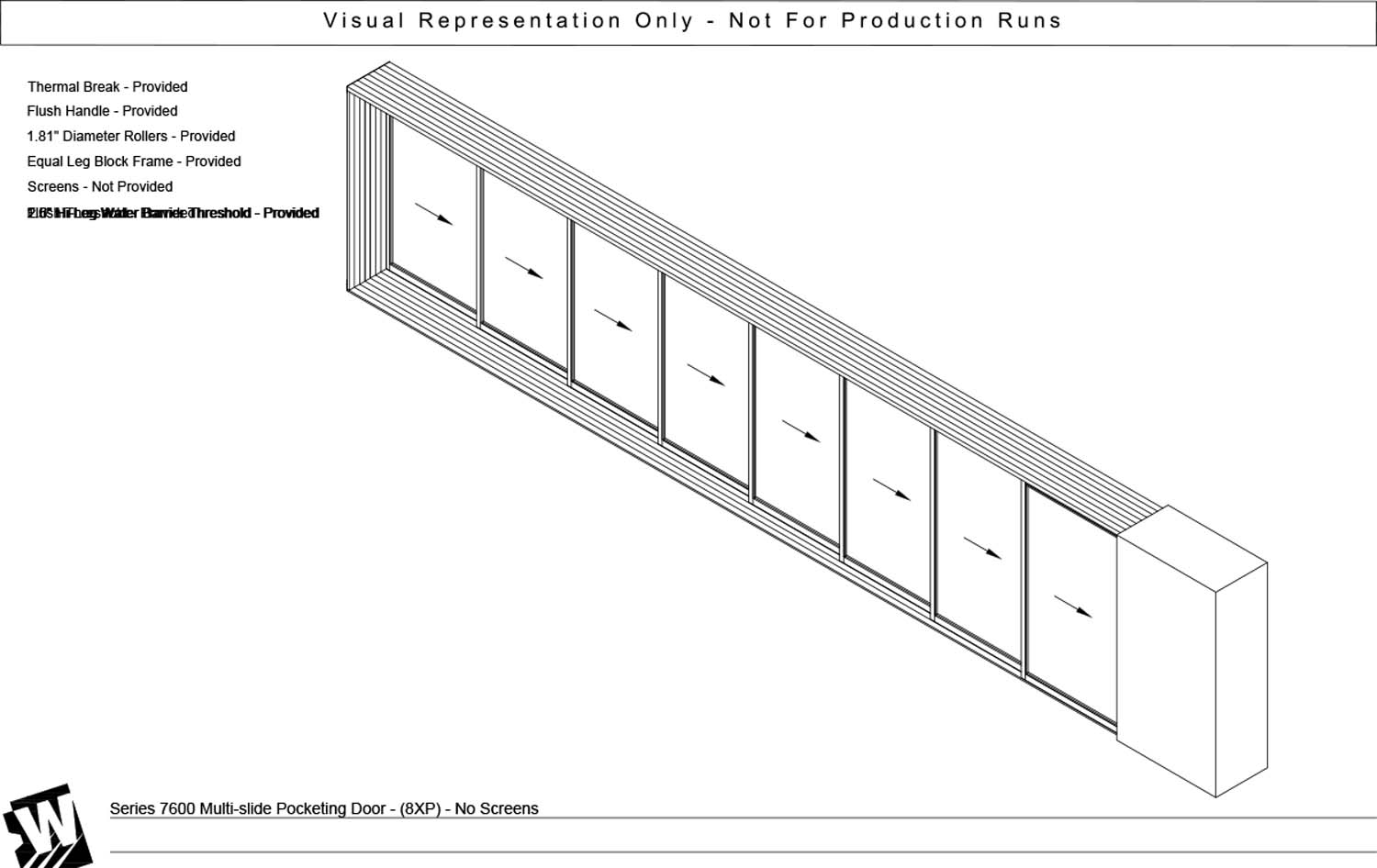 XXXXXXXXP - 8 Vent Panels with Pocket - Flush & Water Barrier Threshold