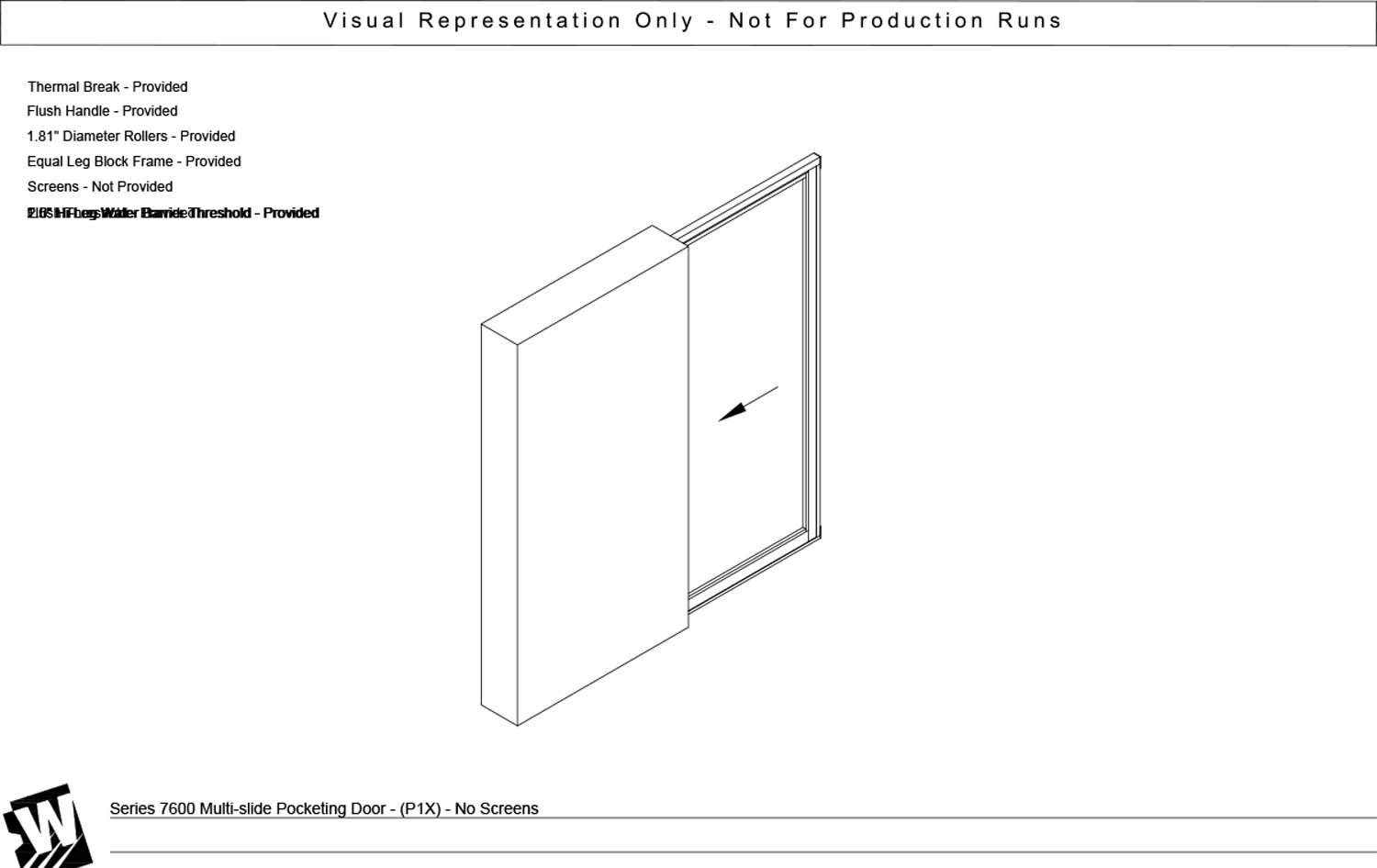 PX - Pocket with 1 Vent Panel - Flush & Water Barrier Threshold