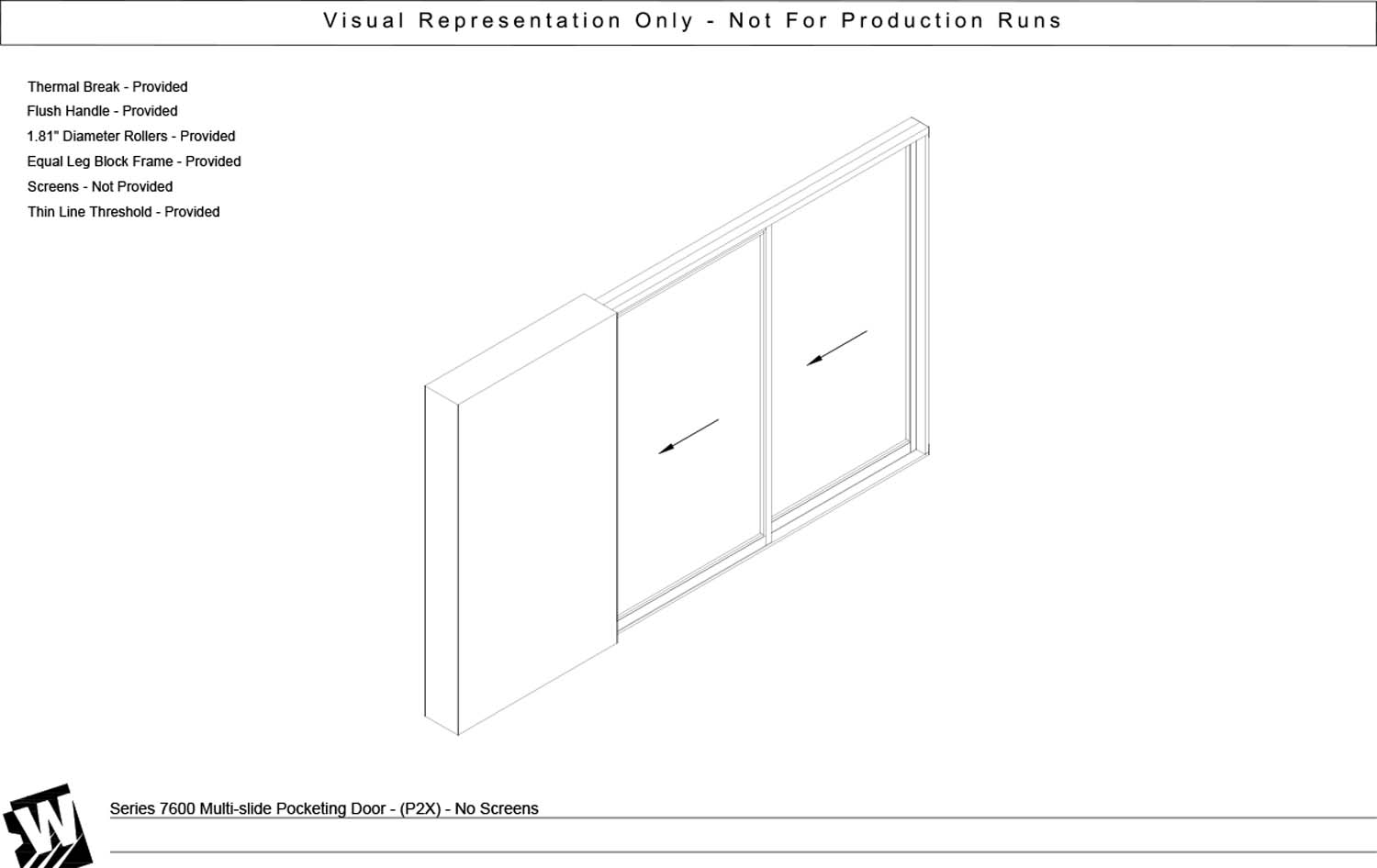 PXX - Pocket with 2 Vent Panels - Thinline Threshold