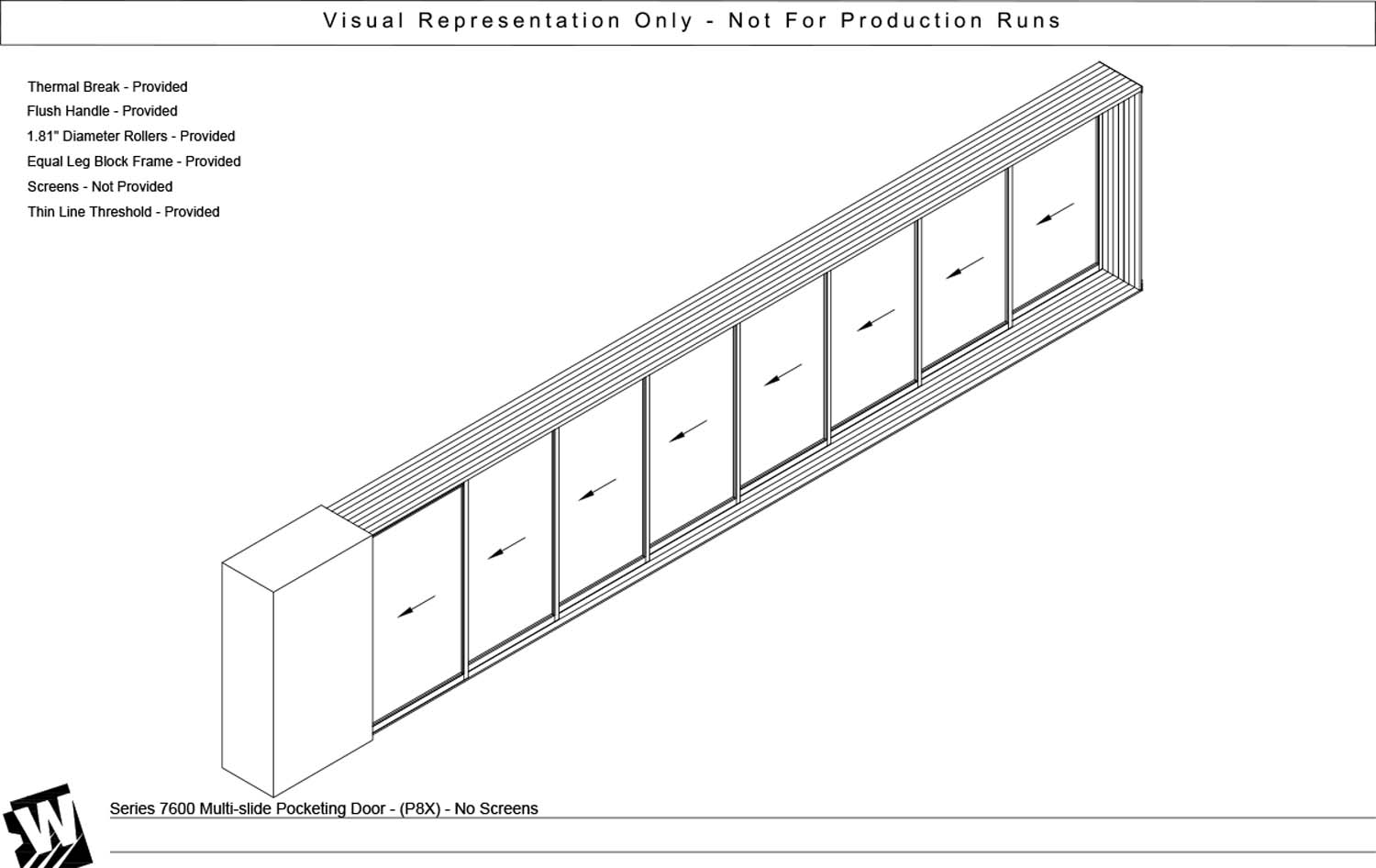 PXXXXXXXX - Pocket with 8 Vent Panels - Thinline Threshold