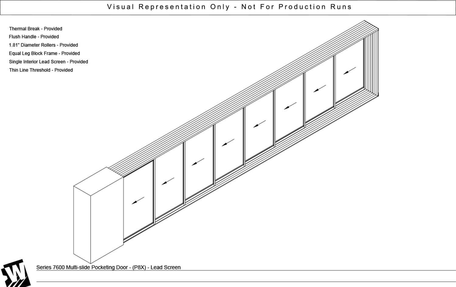 PXXXXXXXX - Pocket with 8 Vent Panels - Thinline Threshold