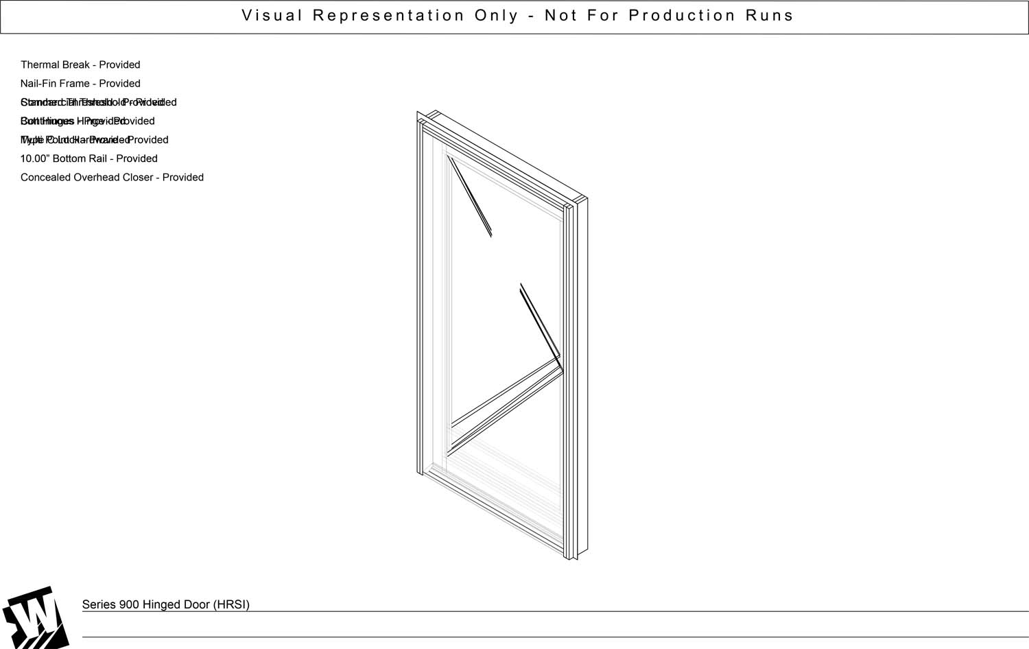 HRSI – Hinged Right Swing In - NF – Nail Fin