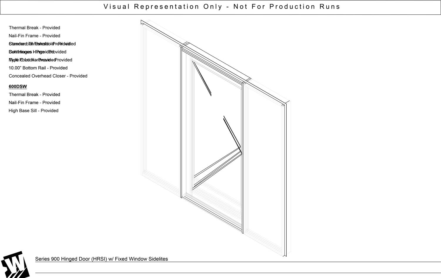 HRSI – Hinged Right Swing In - NF – Nail Fin