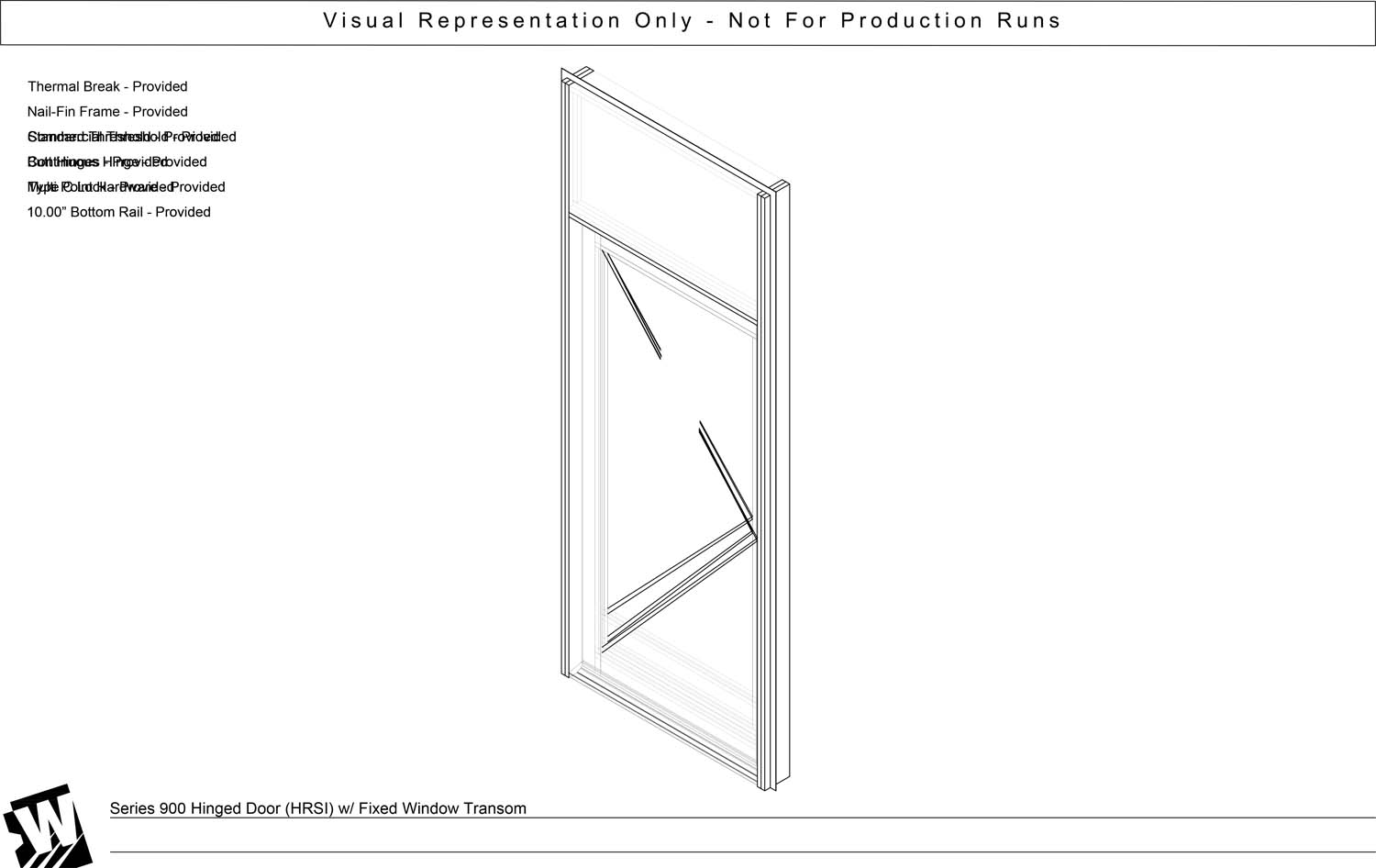 HRSI – Hinged Right Swing In - NF – Nail Fin